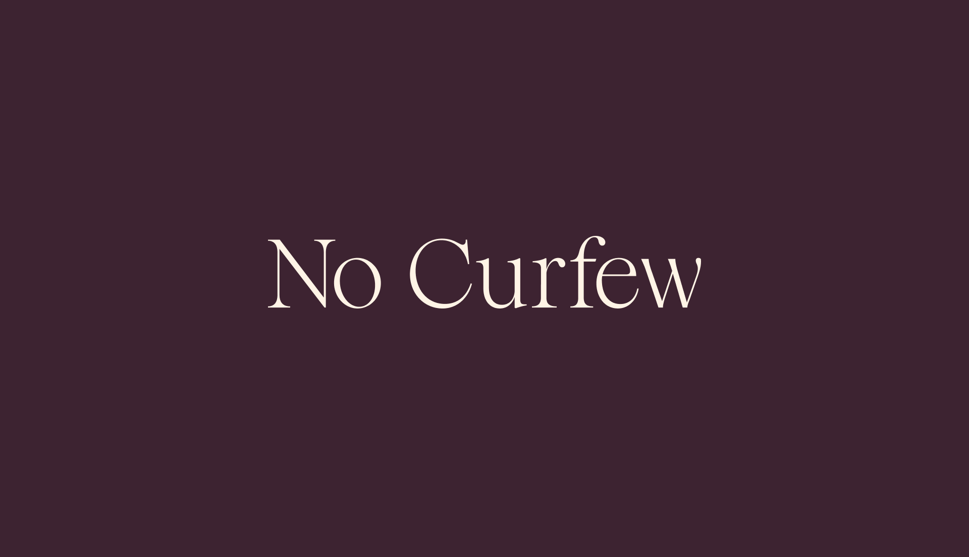 No Curfew primary logo