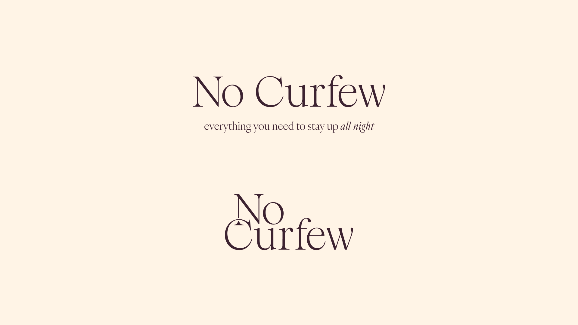 No Curfew secondary logos