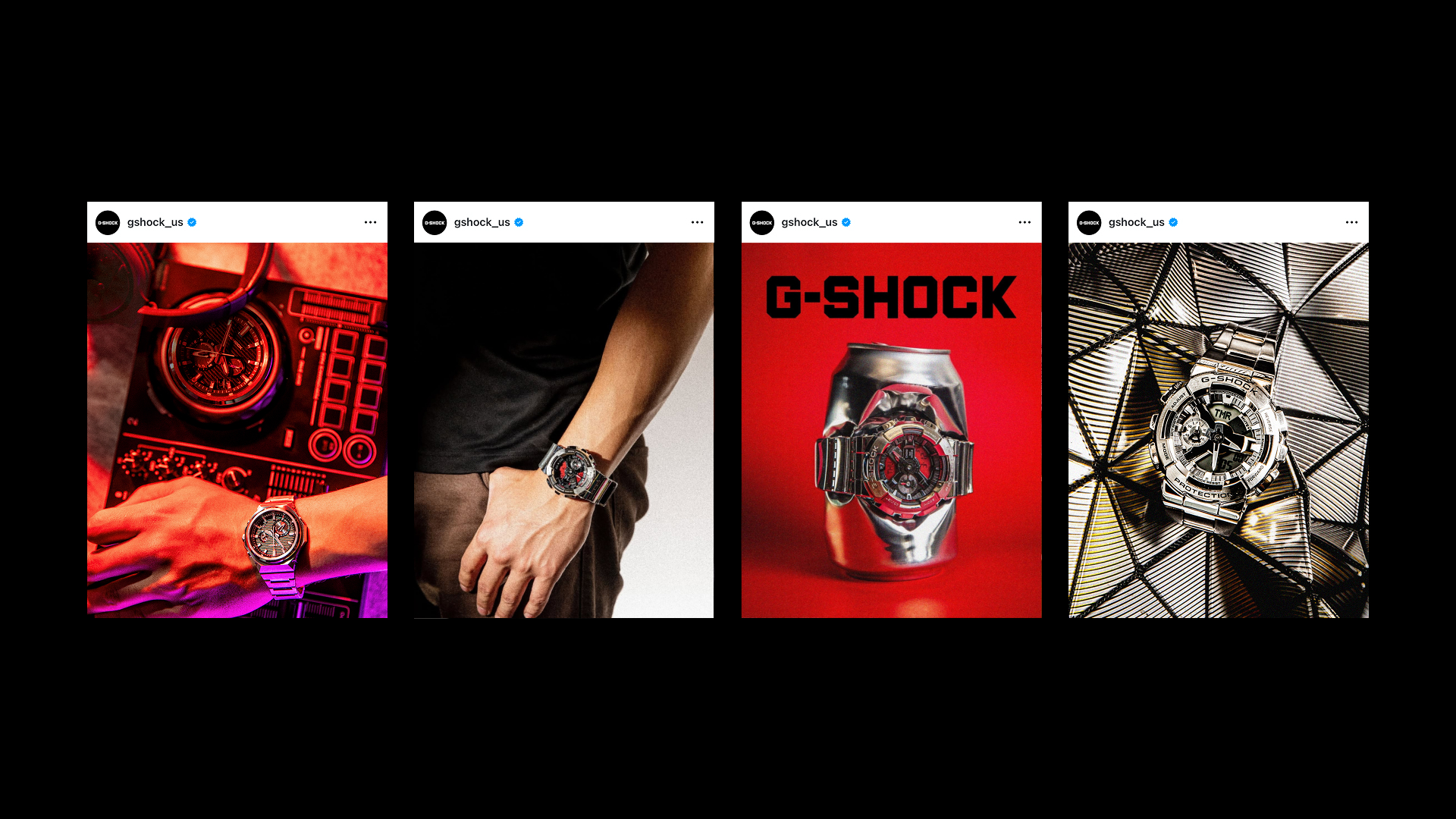 4 G-SHOCK instagram posts