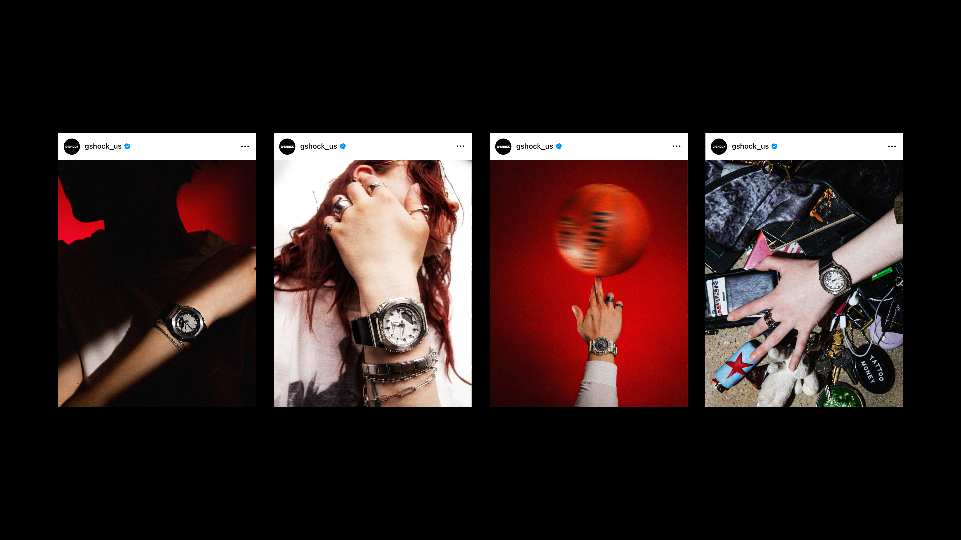 4 G-SHOCK instagram posts