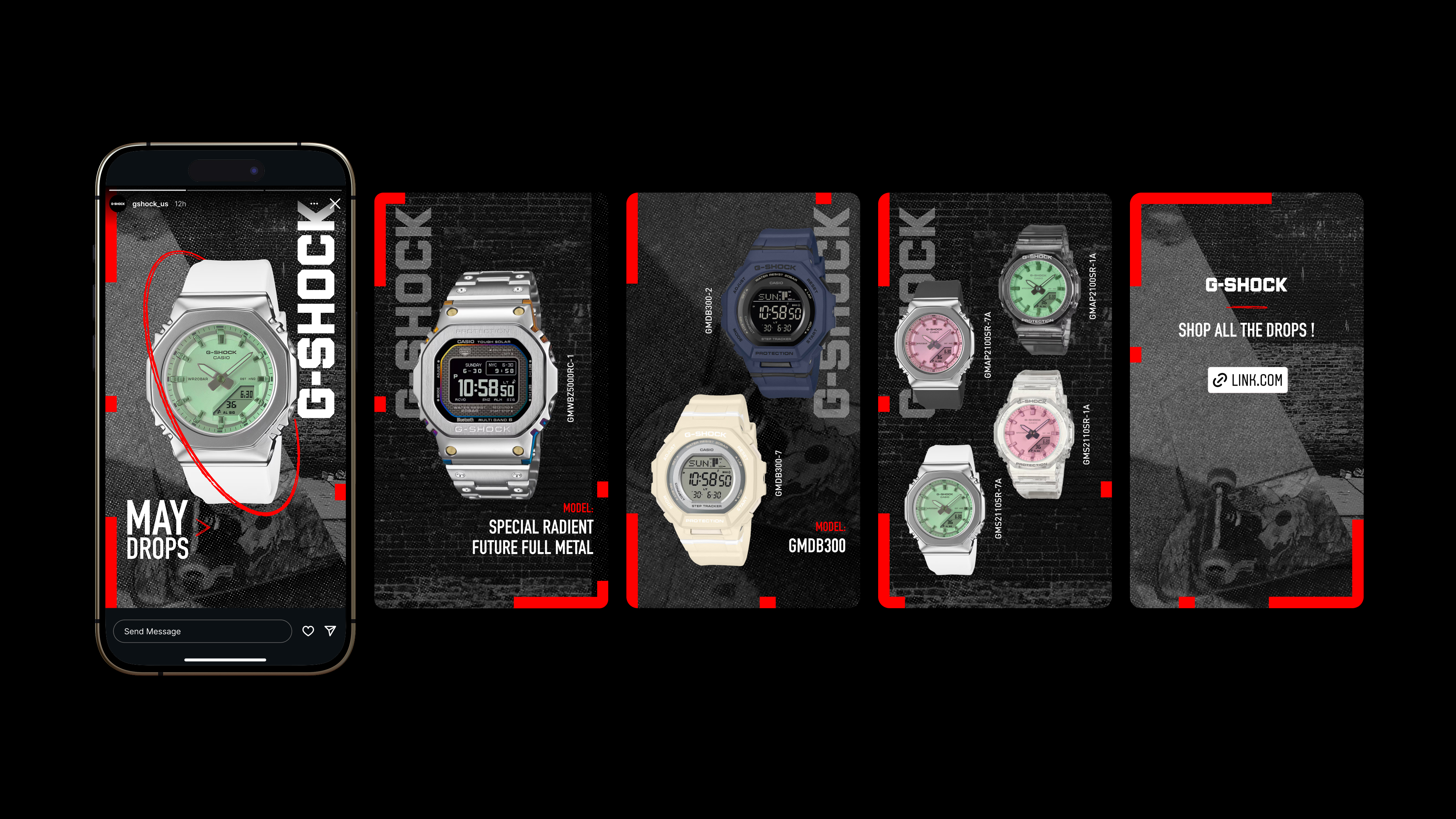 may drops instagram stories showcasing different watches