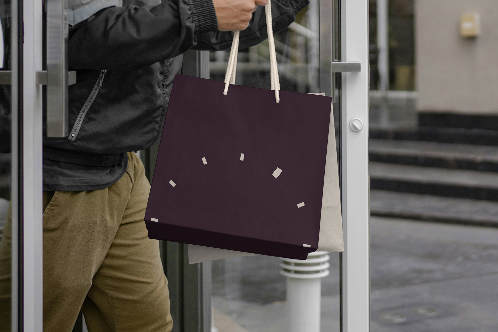 take out bag with No Curfew icon on it