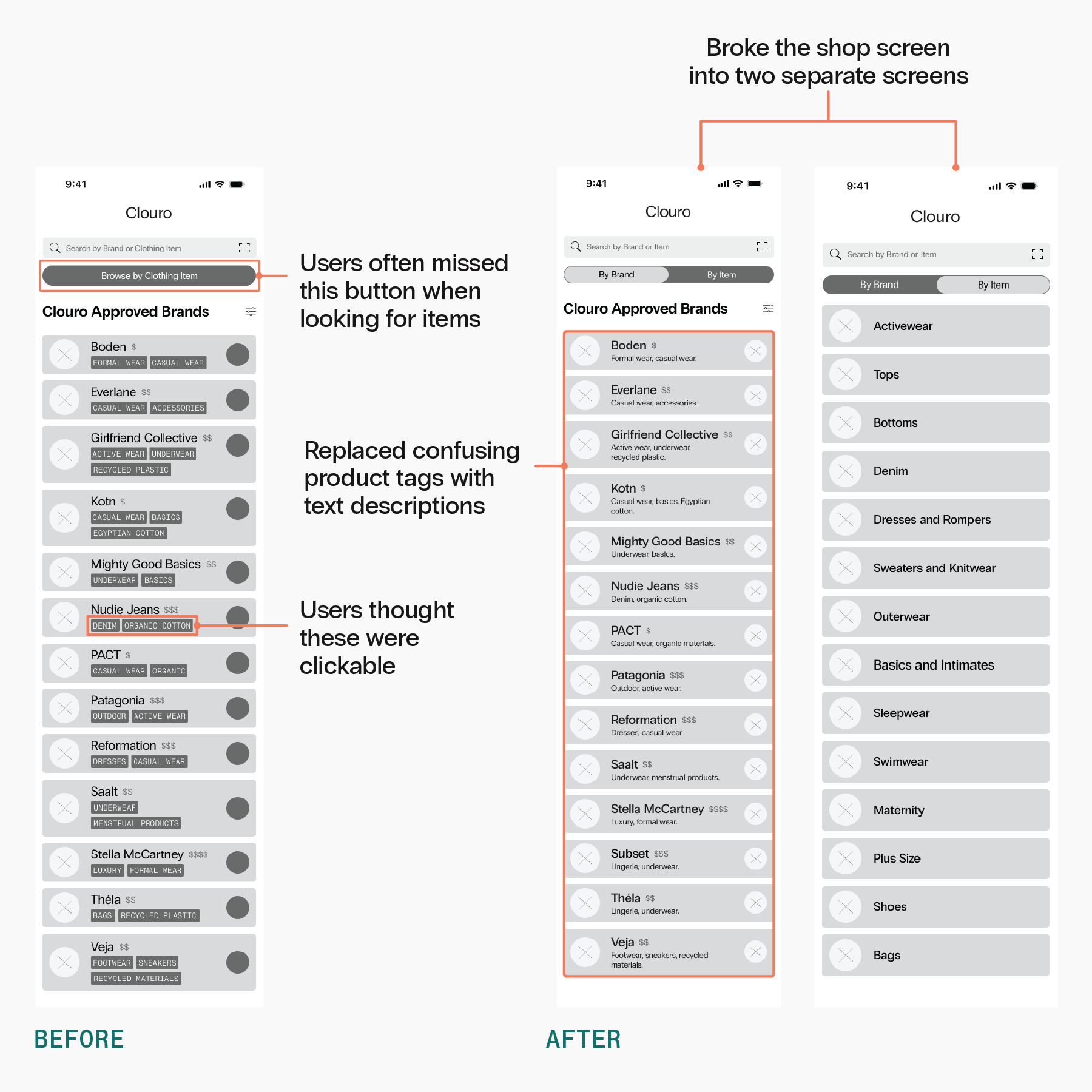 lowfi usability changes